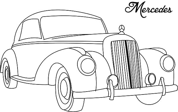 600x378 Mercedes Classic Car Coloring Pages