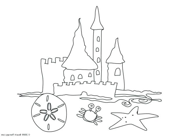 618x470 Sand Castle Coloring Page