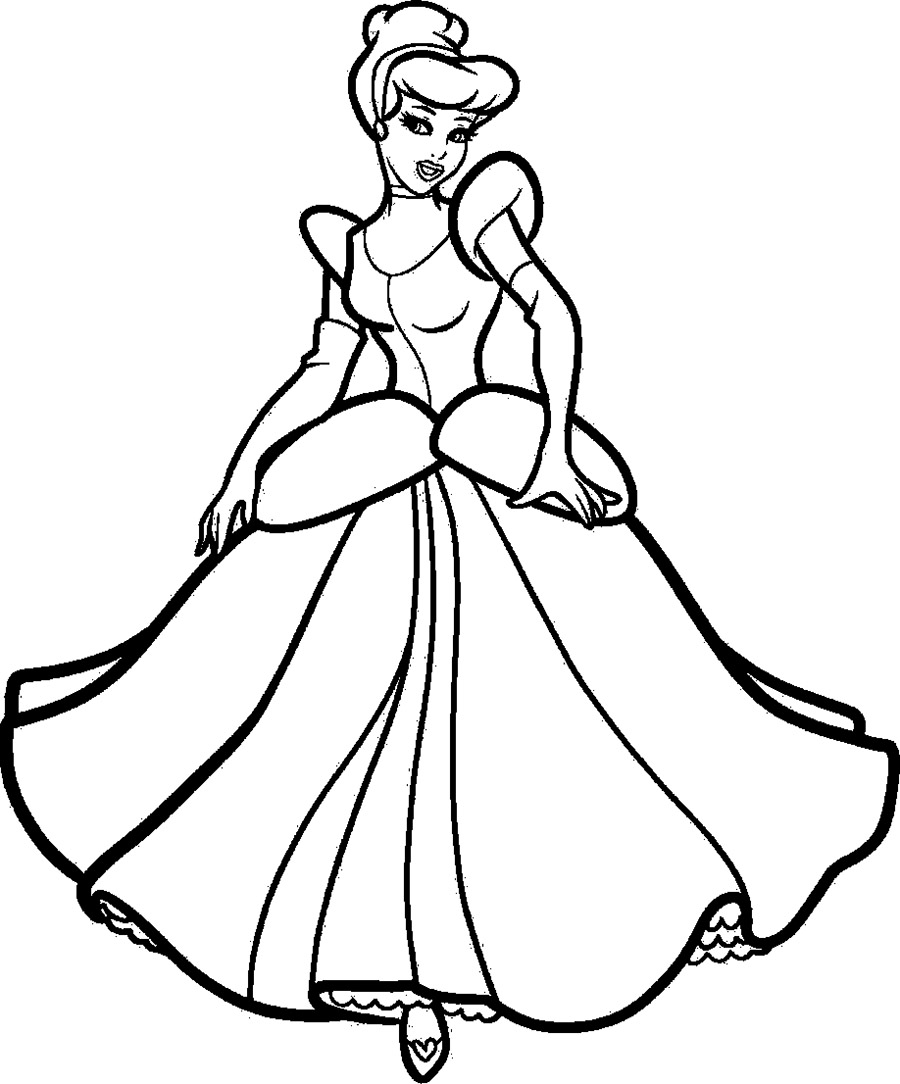900x1084 Classy Design Cinderella Outline Very Beautiful Coloring Pages
