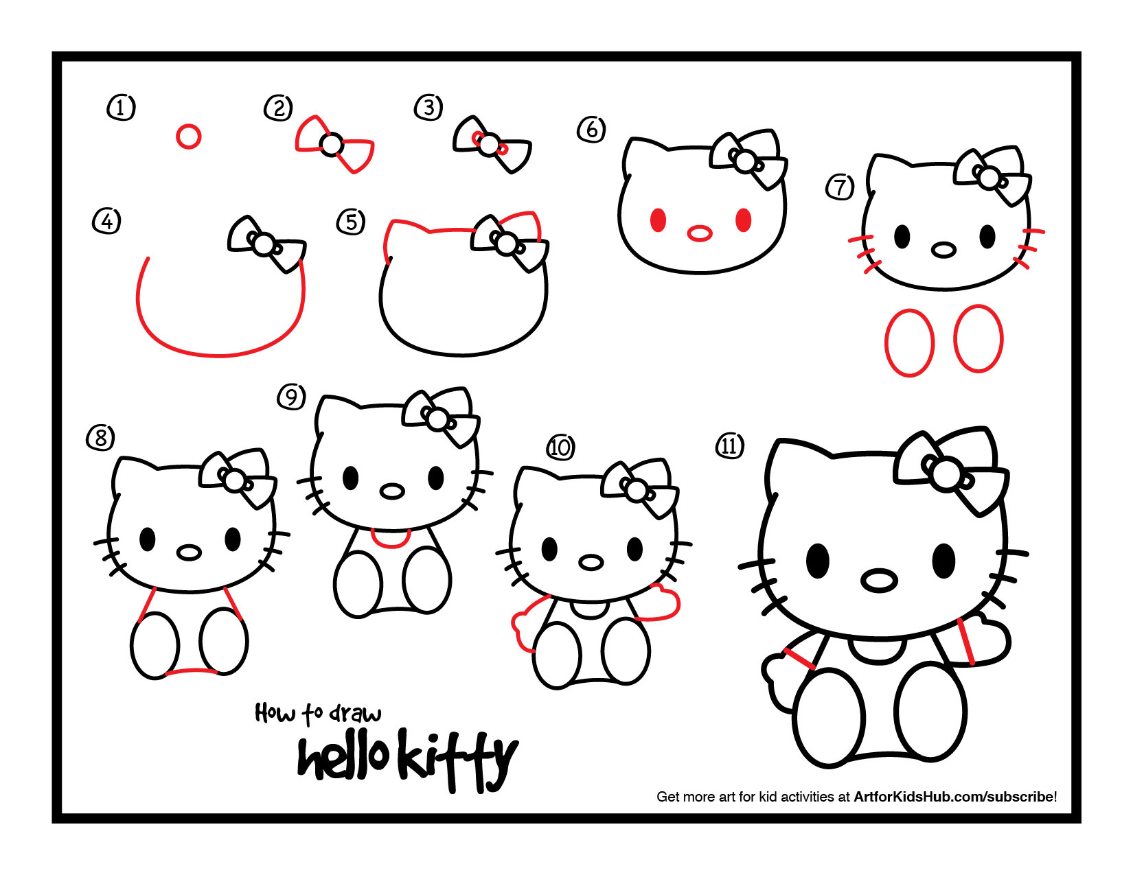 1650x1275 Steps To Draw Hello Kitty 2 Easy Ways To Draw Hello Kitty Step By