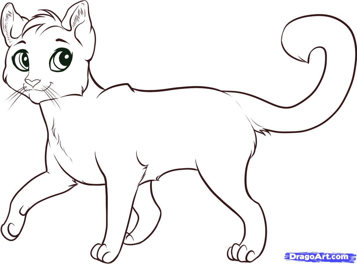 1164x862 Drawn Feline Easy Draw