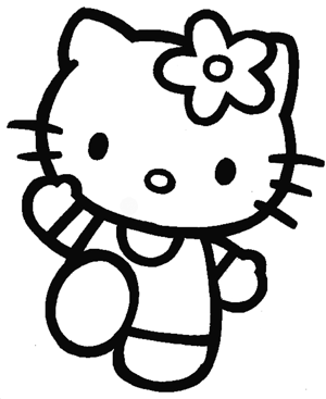 300x367 Easy Hello Kitty Drawings