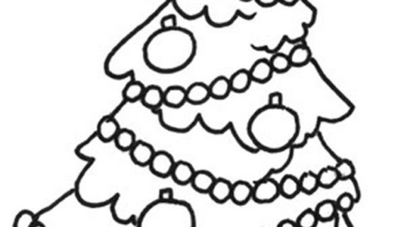 570x320 Easy Christmas Drawing Easy Christmas Tree Coloring Pages For Kids