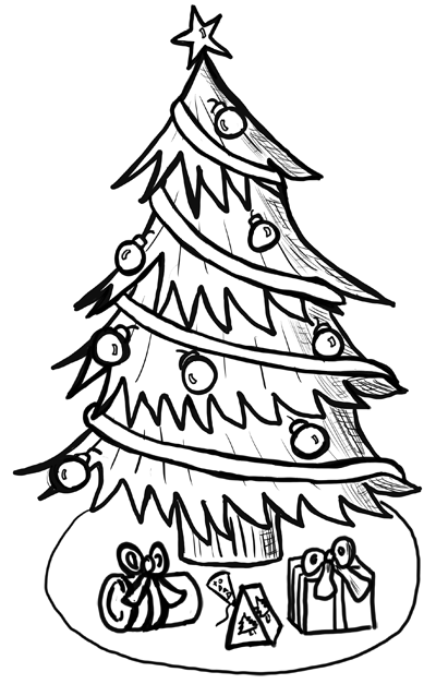 400x627 Coloring Pages Amazing Christmas Tree Drawing Easy Tutorial Step