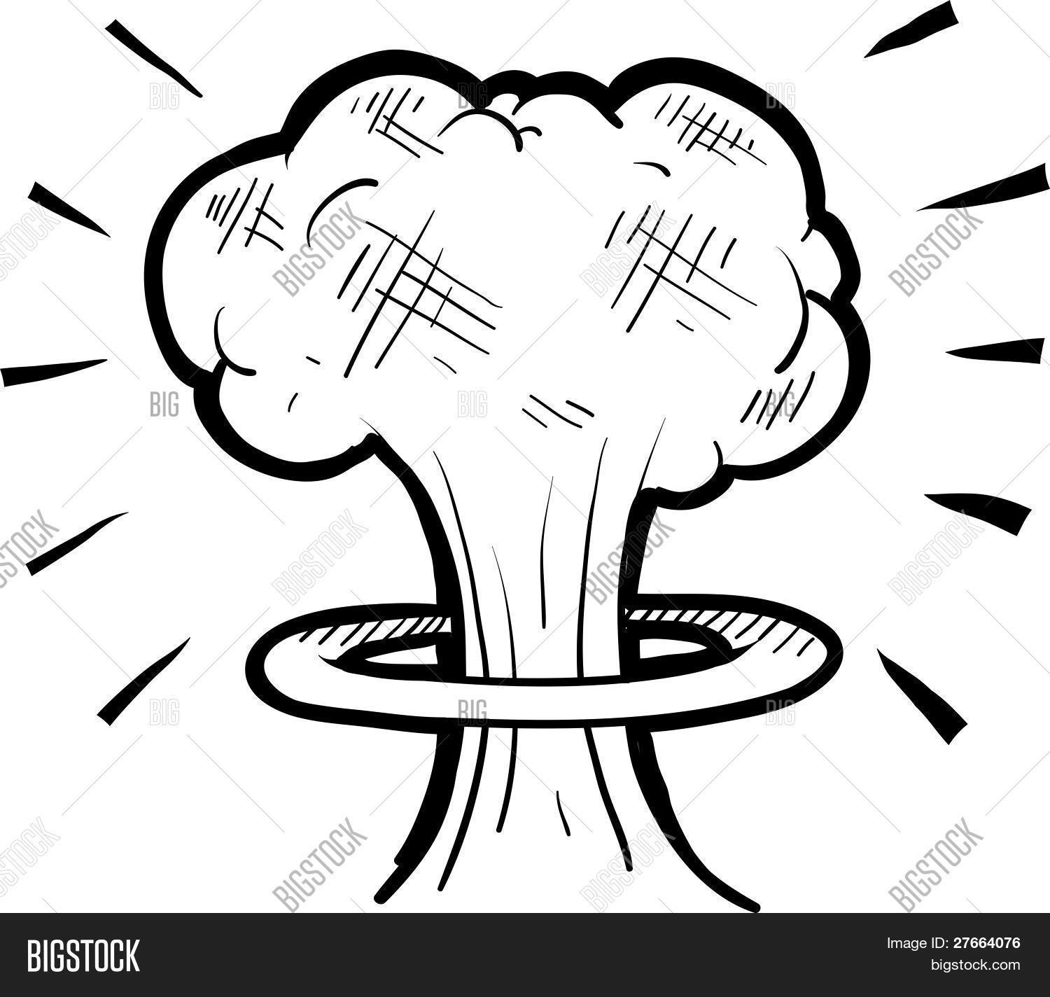 1500x1424 Mushroom Cloud Drawing Vector Amp Photo Bigstock
