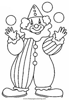 236x343 Coloring Pages Coloring Pages Draw A Clown Le Circus Coloring