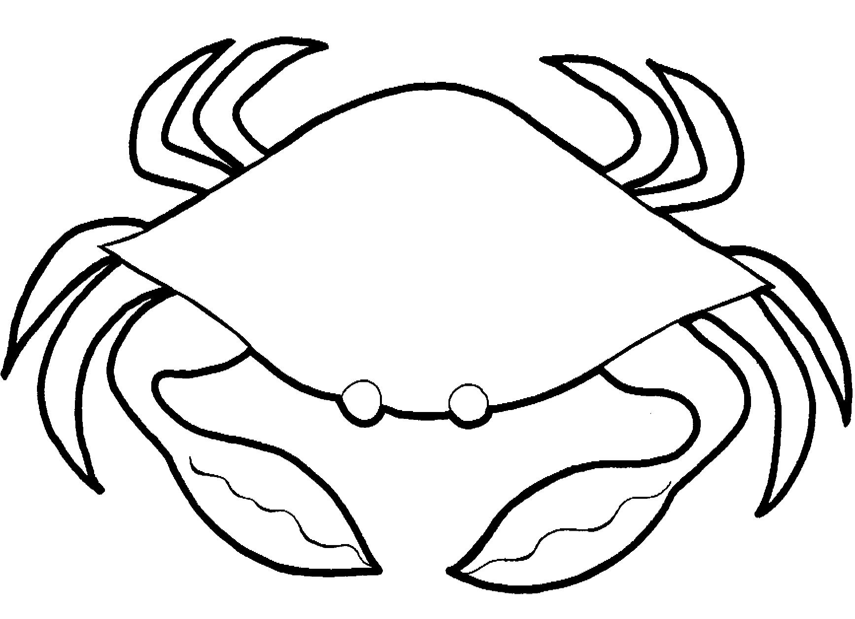 1735x1256 Crab Coloring Pages Free Printable Coloring Pages Simple C