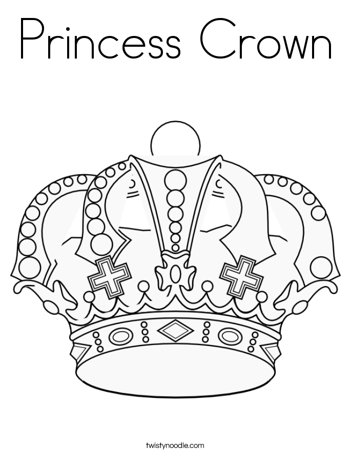 685x886 Princess Crown Coloring Page