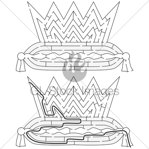 500x500 Easy Crown Maze Gl Stock Images