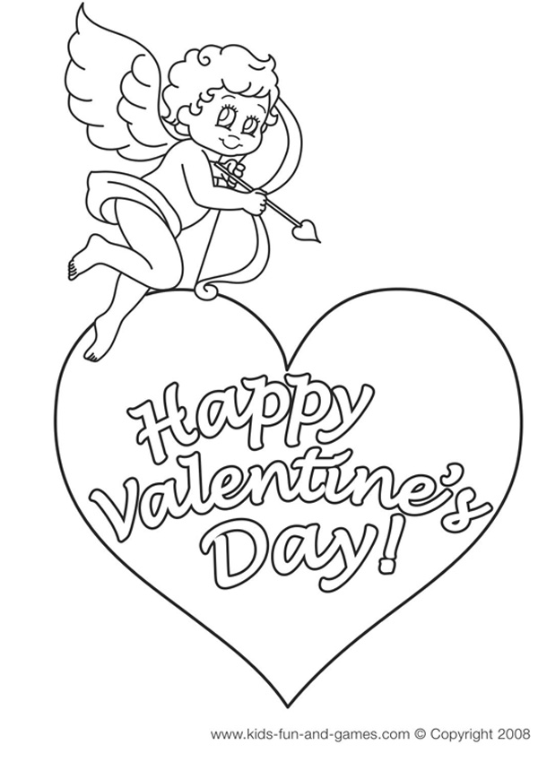 600x850 Cupid Colouring Page Activities Kidspot