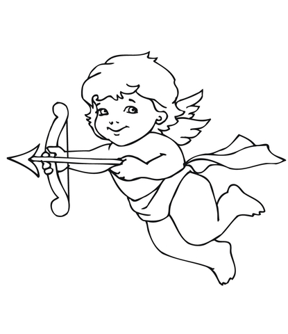 415x480 Cute Valentine Cupid Coloring Page Free Printable Coloring Pages
