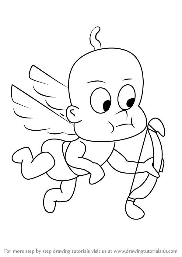 598x844 Learn How To Draw Cupid From Uncle Grandpa (Uncle Grandpa) Step By