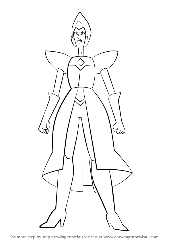 596x843 Learn How To Draw Yellow Diamond Full Body From Steven Universe