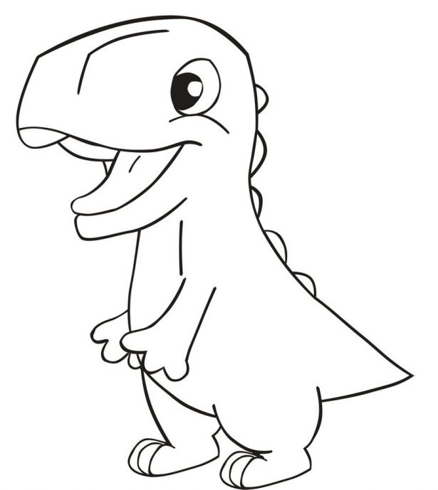 615x689 Drawn Dinosaur Simple Pencil And In Color Drawn Dinosaur Simple