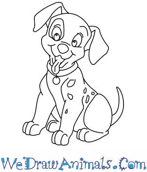 300x350 How To Draw Patch From 101 Dalmatians