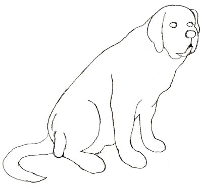 400x371 How To Draw A Dog