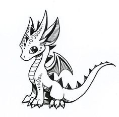 Easy Dragon Drawing
