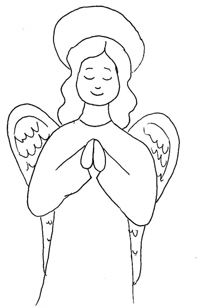 691x1024 Angel Drawing Step By Step
