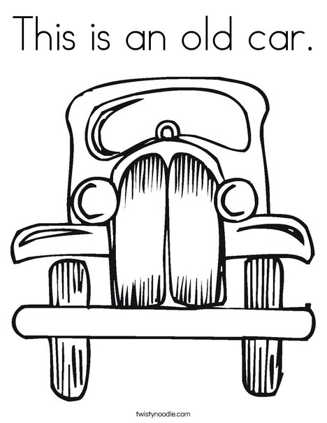 468x605 This Is An Old Car Coloring Page