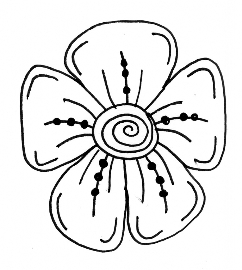 915x1024 Easy Flower Designs To Draw Easy Designs To Draw On Paper