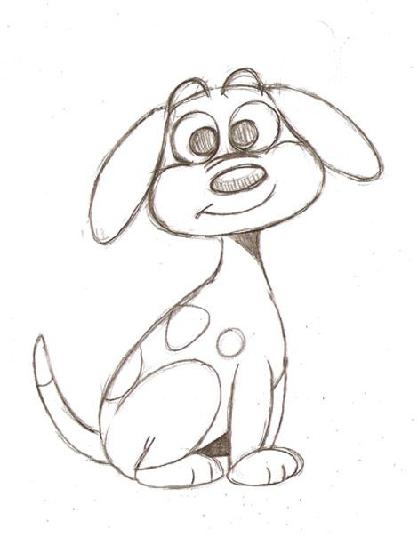 470x604 Learn To Draw A Simple Cartoon Dog In This Easy To Follow