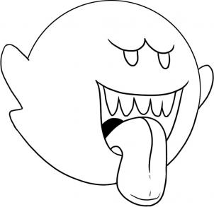 302x293 How To Draw Boo, Step By Step, Video Game Characters, Pop Culture