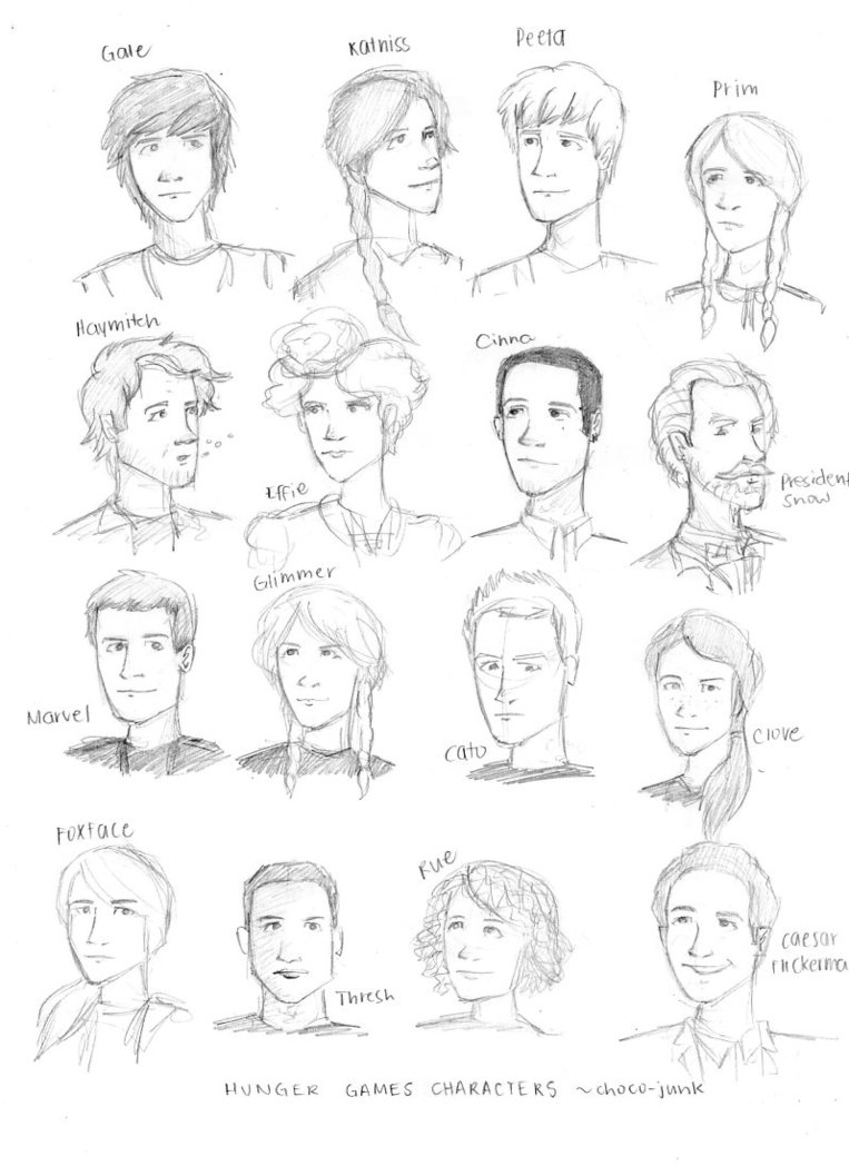 763x1048 Hunger Games Characters By Choco Junk