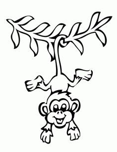 236x305 Free Monkey Coloring Pages