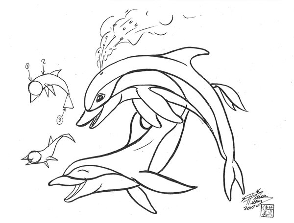 600x456 Draw A Dolphin By Diana Huang