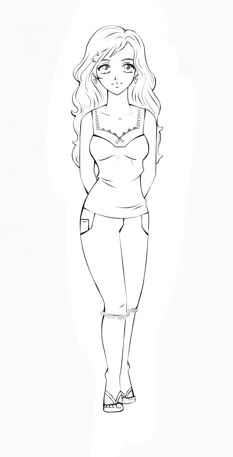 786x1542 How To Drawing Girl Full Pictures Easy Anime Pencil Drawing Girl