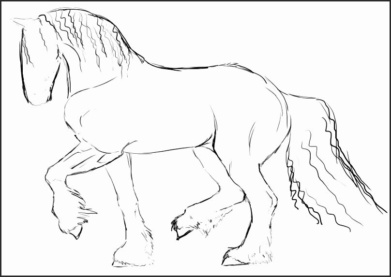 808x573 Easy Drawing Of A Horse Hjyue Elegant Easy Drawings Horses Running