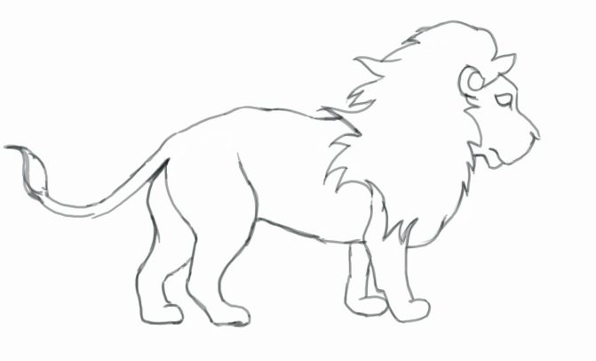 671x406 Easy Pencil Drawing Of A Lion Tags Easy Drawing Of A Lion How