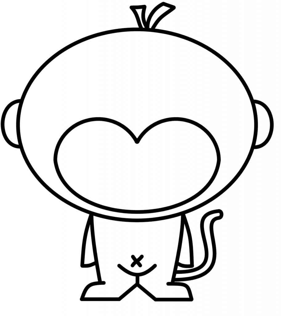 912x1024 Easy To Draw Monkey Cute N Kawaii How To Draw A Kawaii Monkey