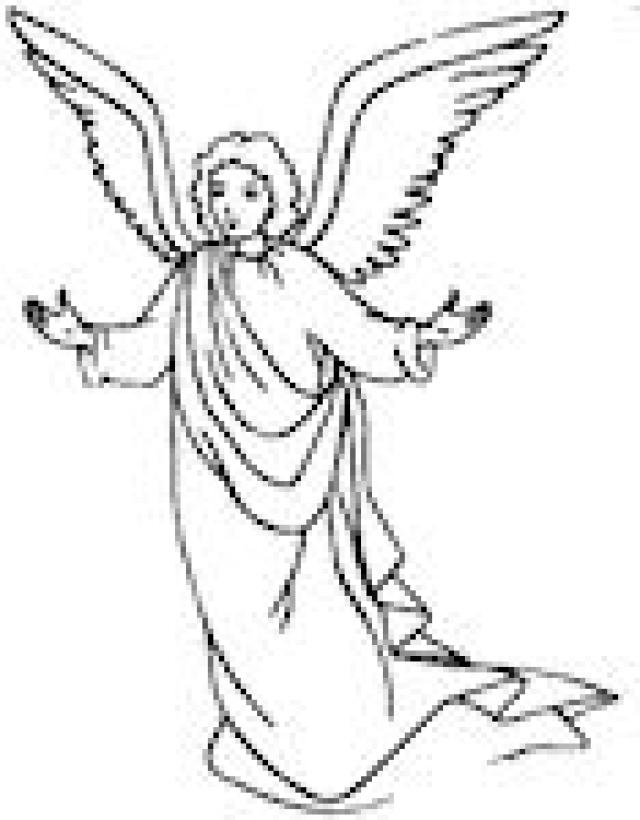 640x820 Angel Coloring Page Christmas Simple Many Interesting Cliparts