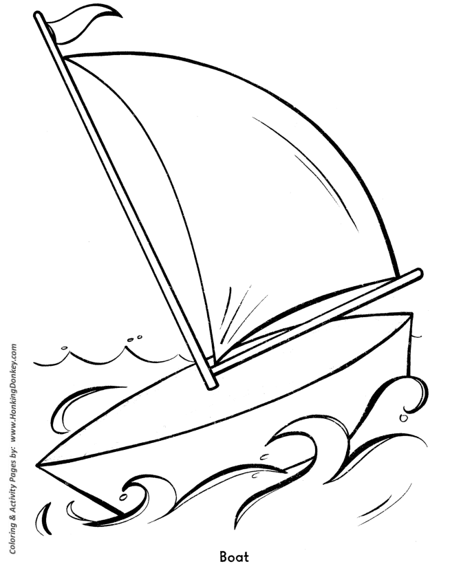 670x820 Easy Shapes Coloring Pages Sailboat Activity On Simple Sailing