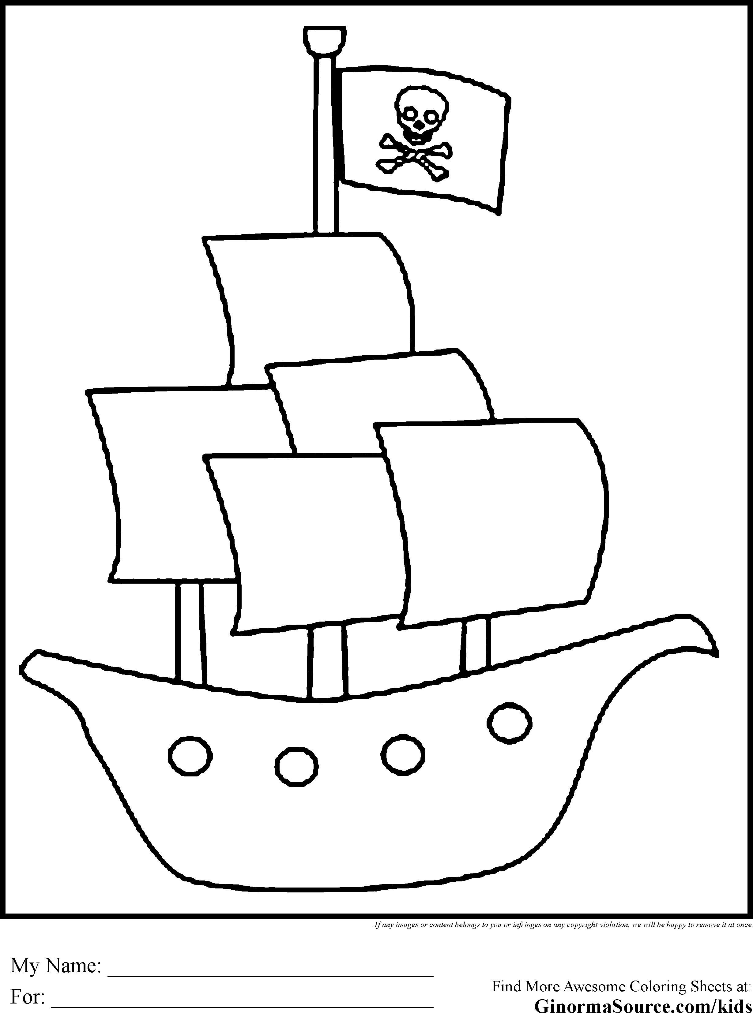 2459x3310 Simple Boat Coloring Page Simple Colorings