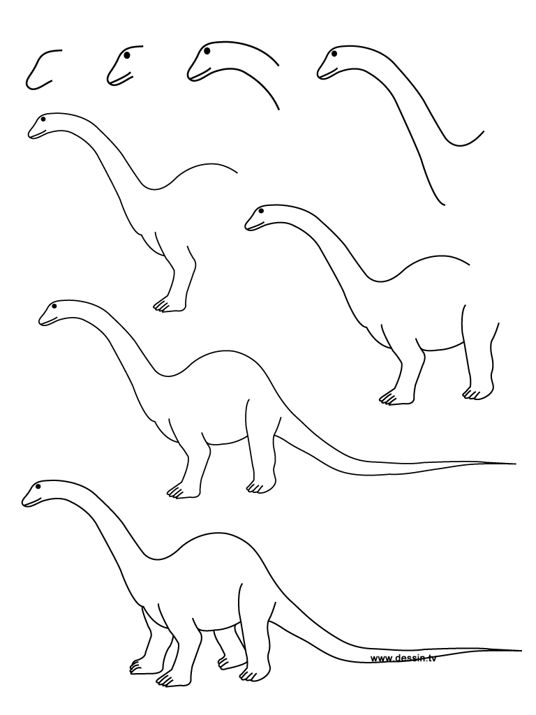 768x1024 Dinosaurs Drawing Step Step How To Draw A Dinosaur Step By Step