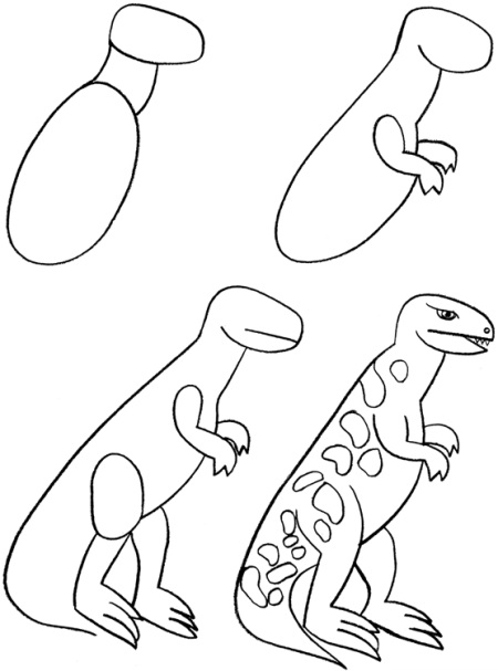 450x607 How To Draw Dinosaurs