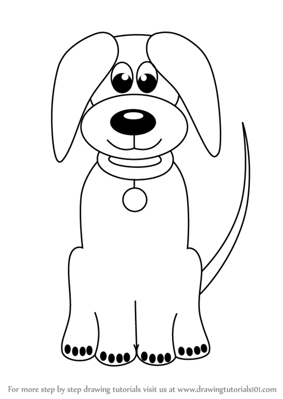 567x800 Learn How To Draw Cartoon Dog Easy (Animals For Kids) Step By Step