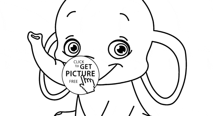 735x400 Animal Coloring Easy Baby Animal Coloring Page Easy banana bread