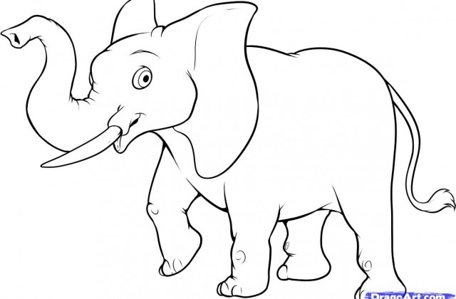 640x420 Tag For Drawings Of Animals Easy How To Draw An Easy Elephant