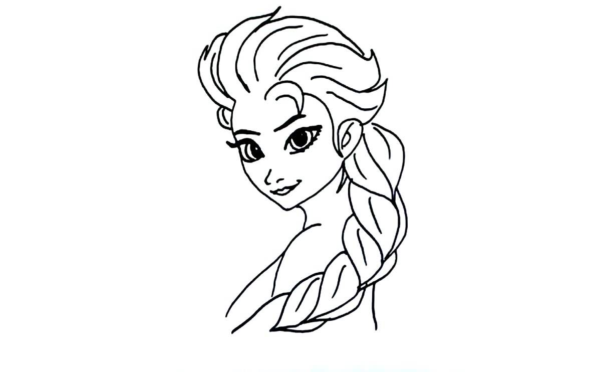 1206x742 How To Draw Queen Elsa From Disney's Frozen