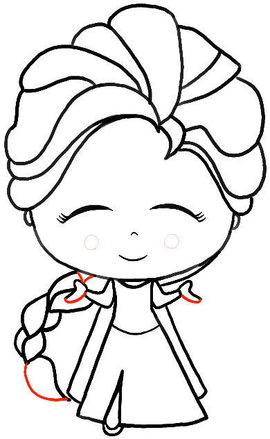 390x632 How To Draw A Chibi Baby Elsa From Frozen With Easy Steps Tutorial