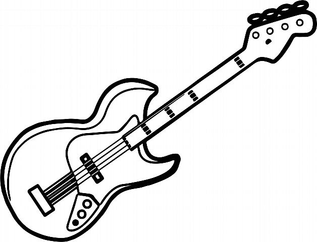 628x480 Printable Guitar Coloring Pages Free Coloring Book Picture