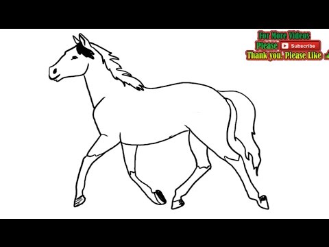 480x360 How To Draw A Horse Easy