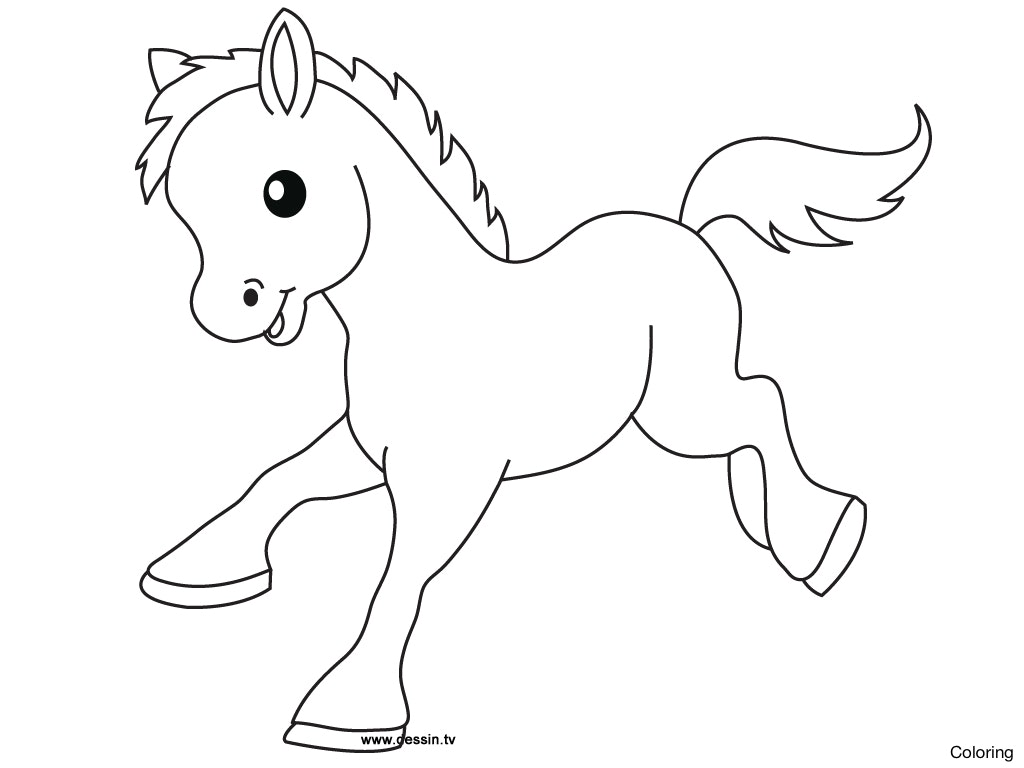 1024x768 Epic Realistic Horse Coloring Pages 45 For Your Kids With Drawing