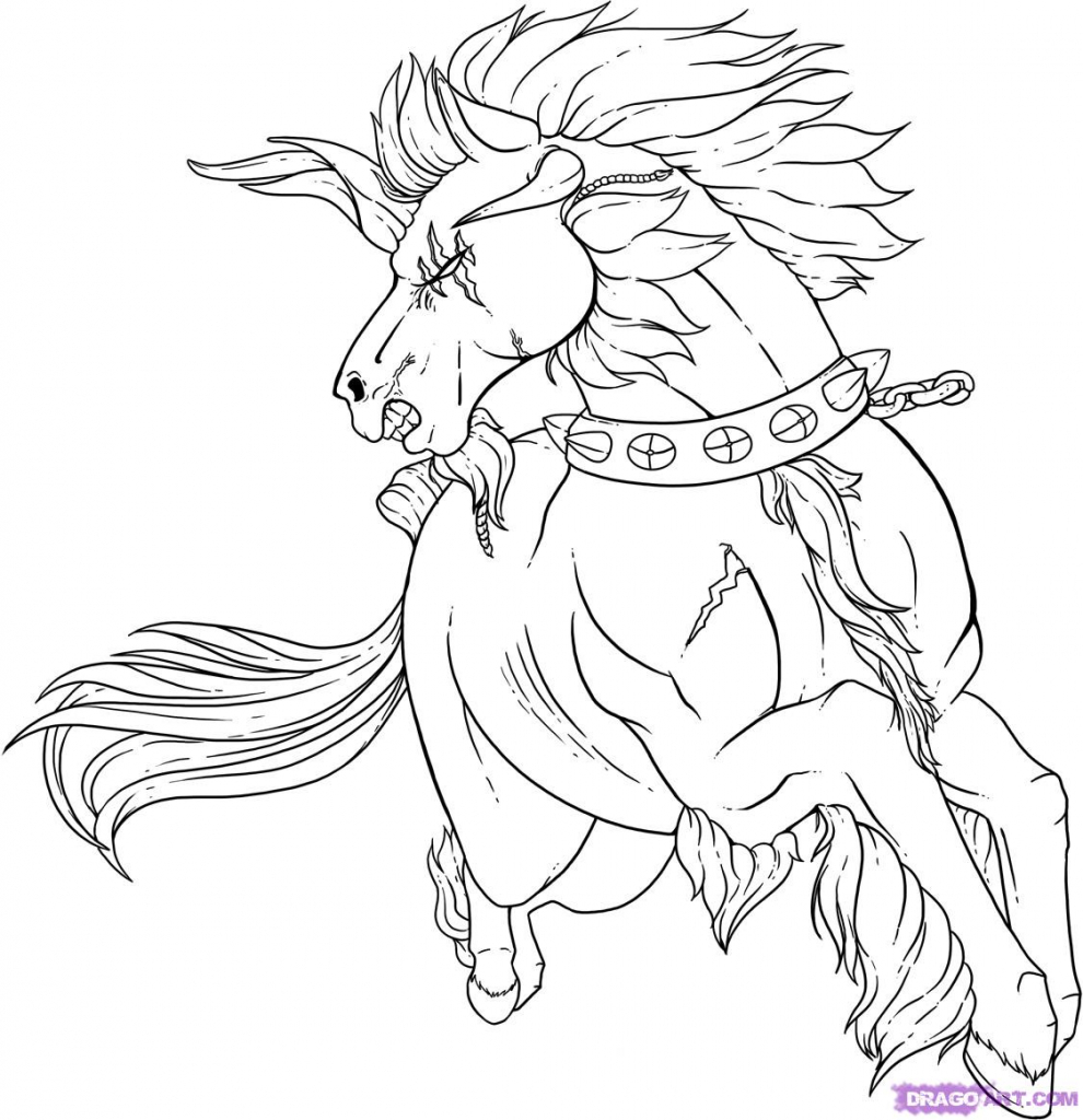 990x1024 How Do I Draw A Horse Horse Easy Drawing How To Draw A Horse