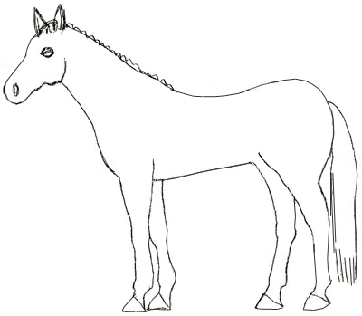 400x349 How To Draw A Horse