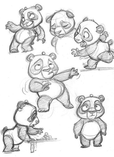 368x505 Panda Bear Drawing Art Character