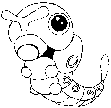427x416 How To Draw Caterpie From Pokemon With Easy Steps Drawing Tutorial